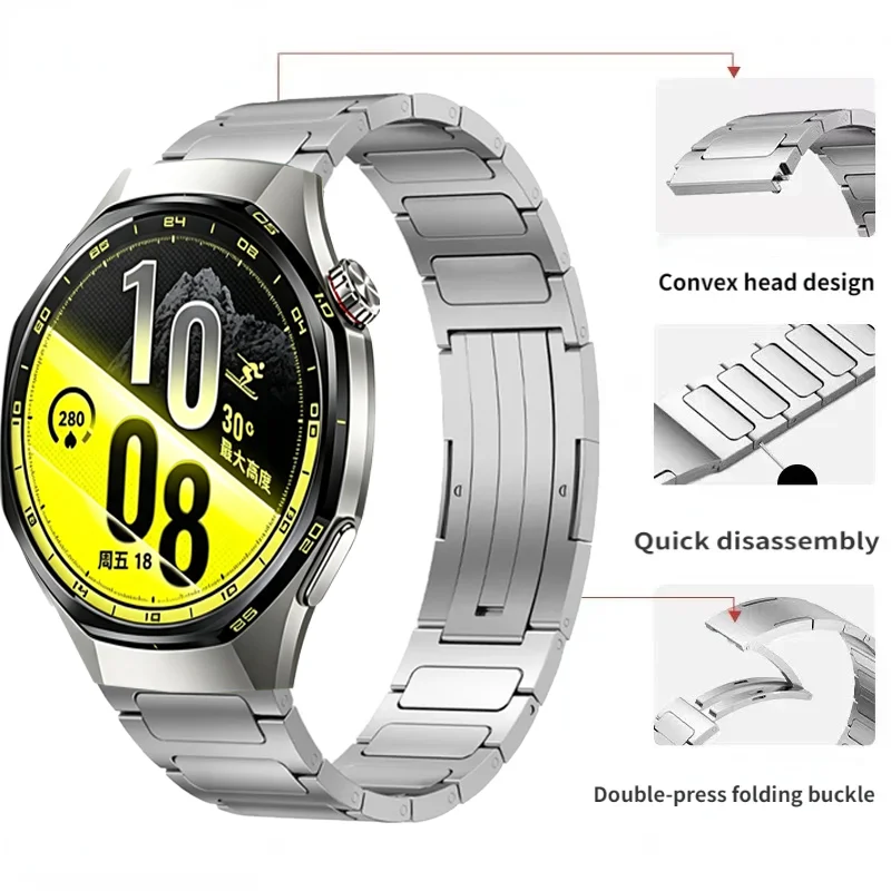 22mm Titanium Alloy Lightweight Men's High-End Replacement Watch Strap