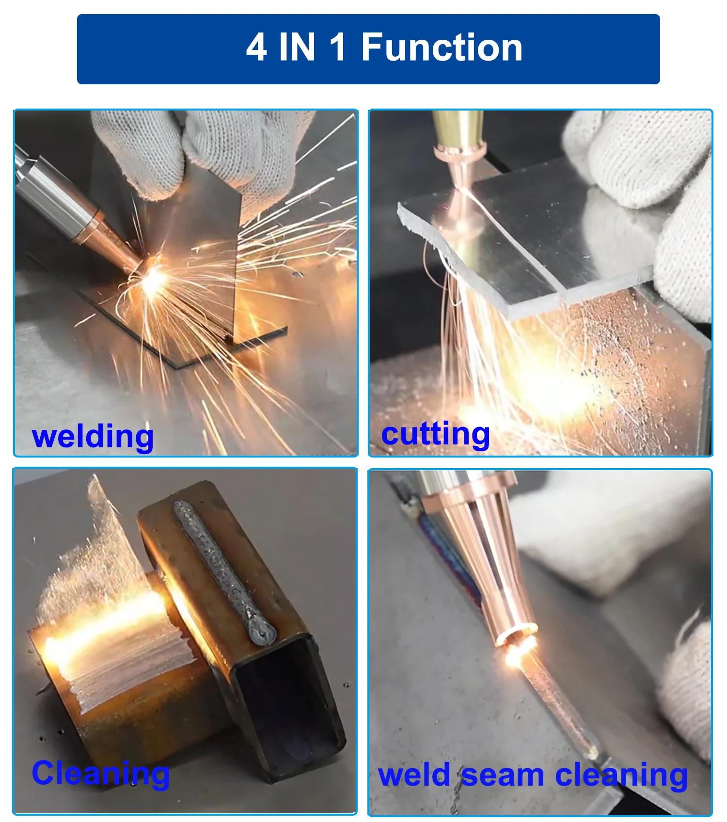 RECI 1500W Laser Welding Machine 4 IN 1 Fiber Laser Welding Machine for Metal Welding Cleaning Cutting EU STOCK US STOCK 4