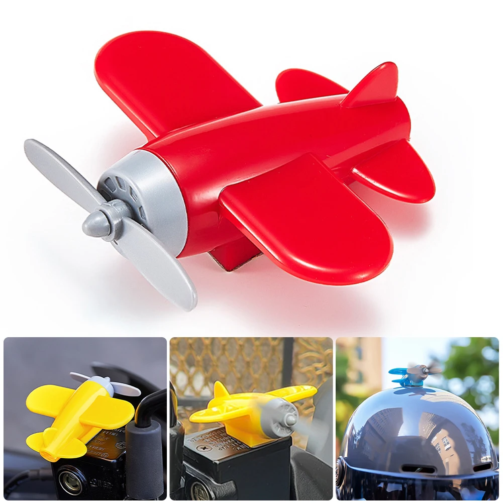 

Motorcycle Helmet Decoration Movable Propeller Airplane Small Aircraft Ornaments for Electric Scooters Motorcycles Bicycles Cars