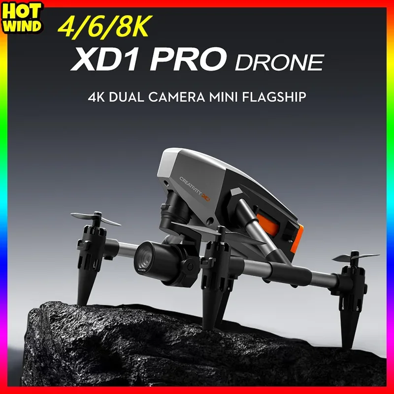 

New Xd1 Mini Drone 4k Professional 8k Dual Camera 5g Wifi Height Maintaining Four Sides Obstacle Avoidance Rc Quadcopter Toy