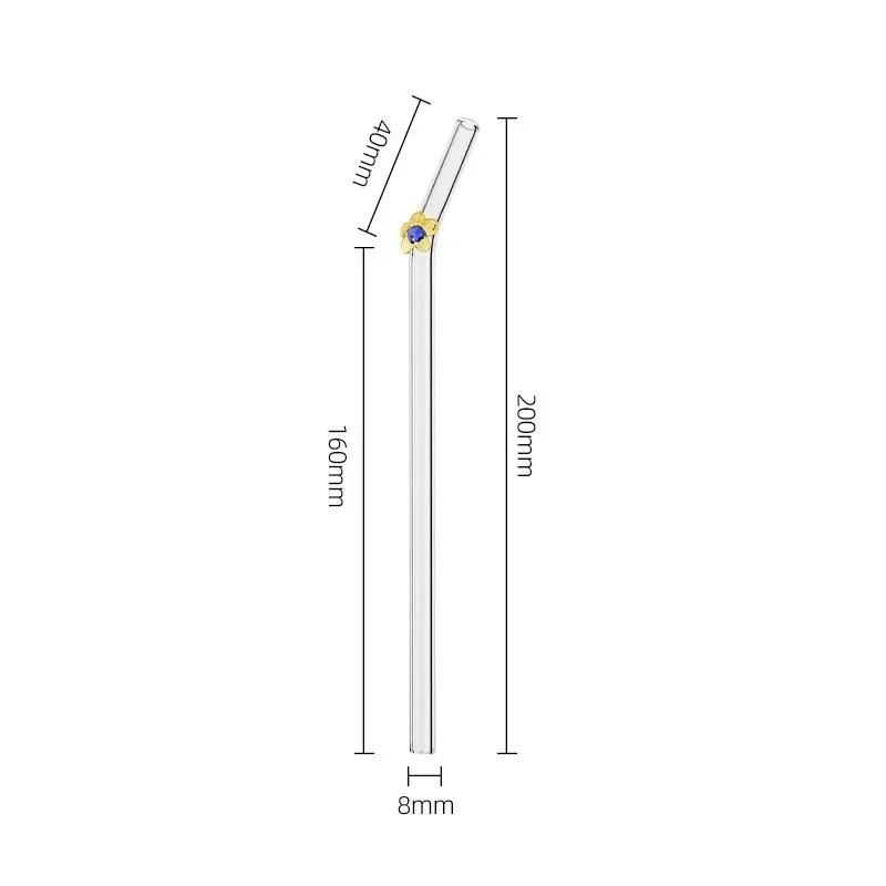 Eco-Friendly Butterfly & Flower Shaped Glass Straw