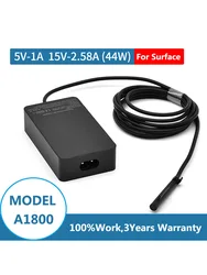 Universal Surface Pro Charger 44W Power Supply Adapter - Without Power Cord (WR 44W)