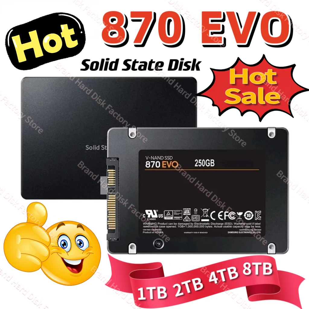

8TB Solid State Disk Ssd 870 Evo 500GB 1TB 2TB 4TB Internal Hdd Hard Drive Sata3 2.5 Inch Mlc Disco Duro for Laptop Desktop Pc