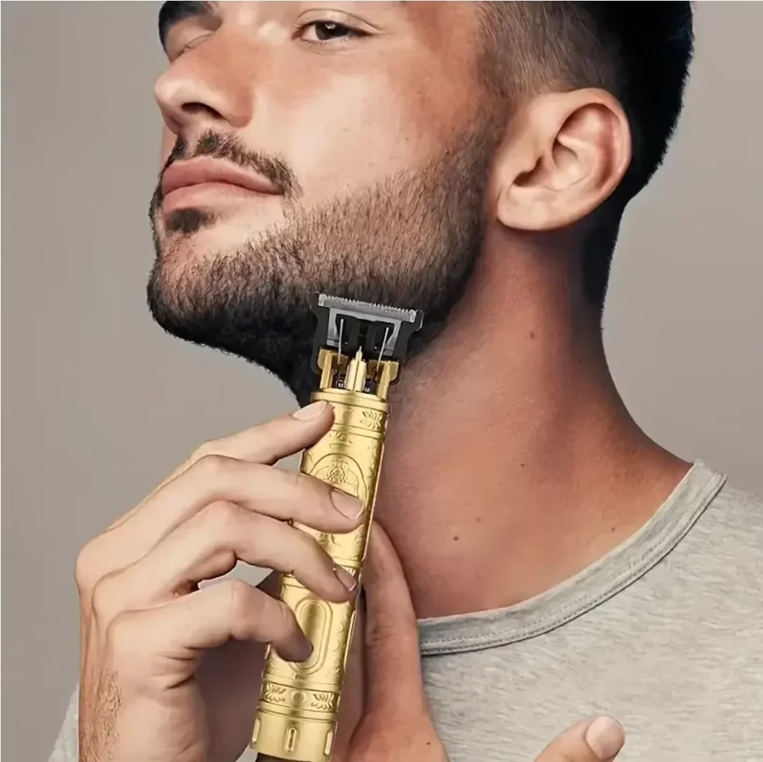 Hair Trimmer T9 Vintage Cordless Hair Cutting Machine Professional Barber Trimmer for Men Beard Shaving Lightweight Design