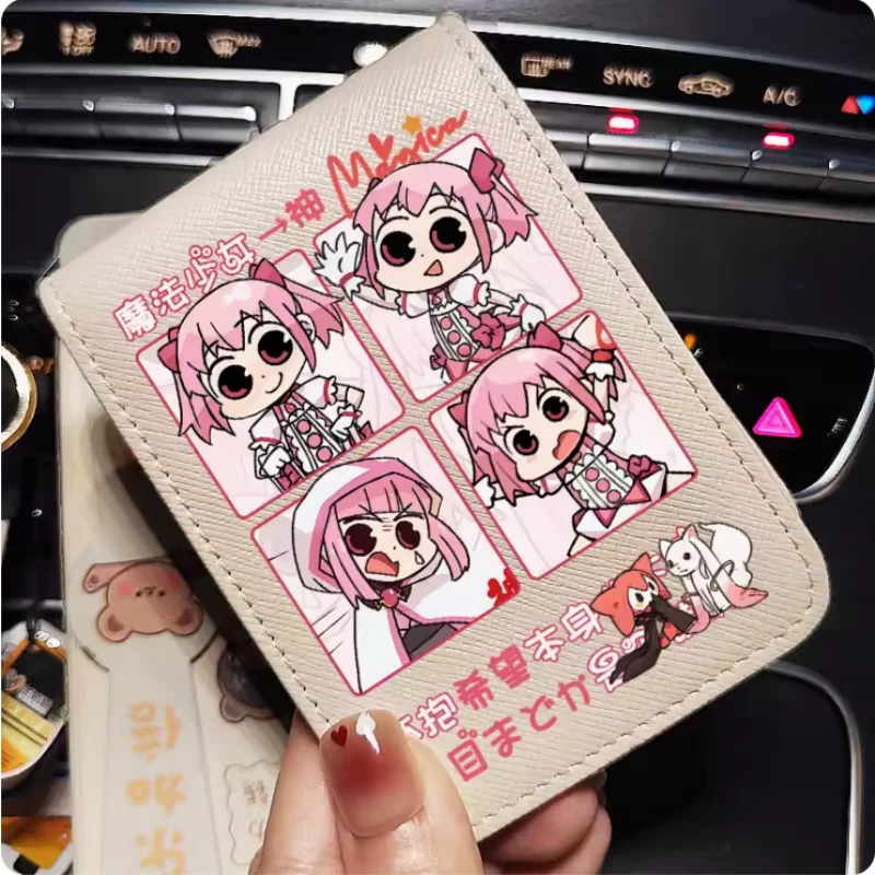 Anime Puella Magi Madoka Magica Kaname Madoka  Cartoon Fashion Wallets PU Purse Card Holder Money Bag Gift B791 Cosplay