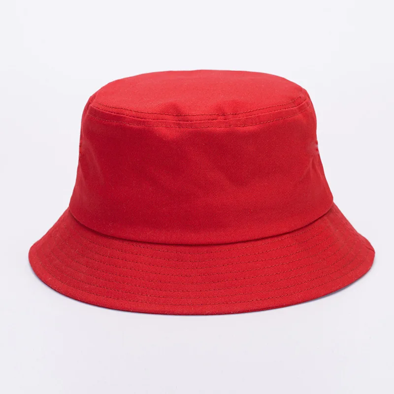 Custom Logo Bucket Hat Cotton Blank Embroidery Cap Unisex Reversible Outdoor Bob Kpop Fishreman Hats Wide Brim Sun Visor Gorras 4