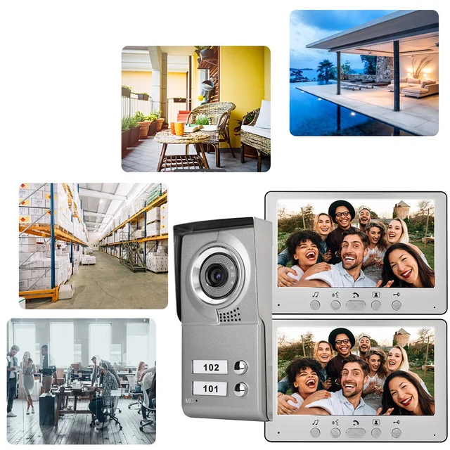 7inch Apartment Wired Video Door Phone Audio Visual Entry Intercom System Visual Entry Intercom System Home Visual Doorbell 5