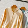 Men's 100% Merino Wool Sweater Knitted Zippered Cardigan Cashmere Thickened Jacket Long Sleeve Stand Collar Tops, Autumn, Winter 5