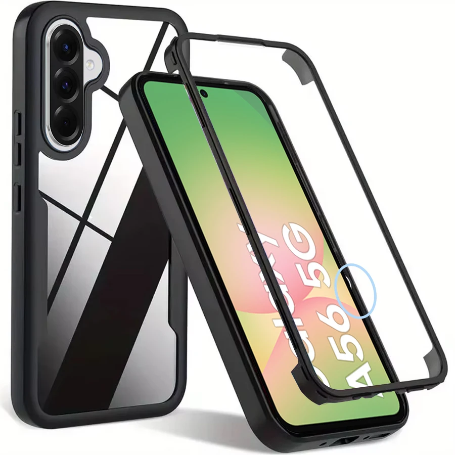 Crystal Clear 360° Protection Shockproof Case with Screen Protector