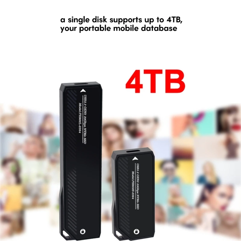 ޴ ˷̴ M.2 NVMe SSD Ŭ,  USB C, USB 3.2, Gen2x2, 20Gbps , 2230, 2242, 2260/2280 SSD, 4TB
