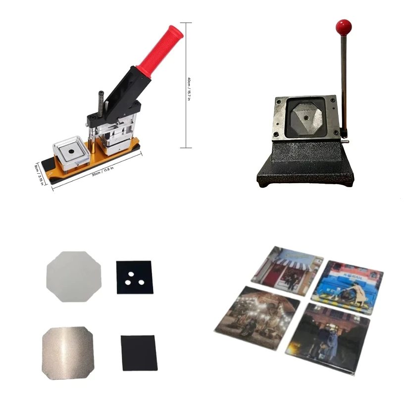50*50mm Photo Magnet Refrigerator Sticker Machine Fridge Magnet making Machine with 500 pcs materials