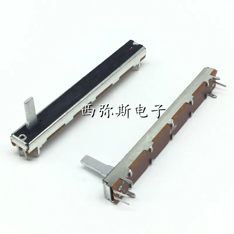 1pcs，Straight slip potentiometer，SC6021N B10K，3pin，Total length 75mm, travel 60mm