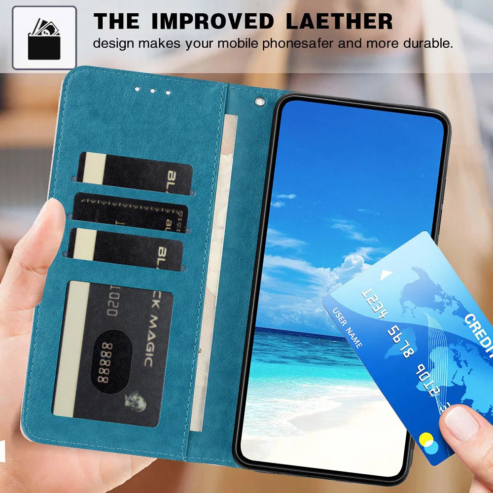 Elegant Leather Wallet Phone Case with Card Storage
