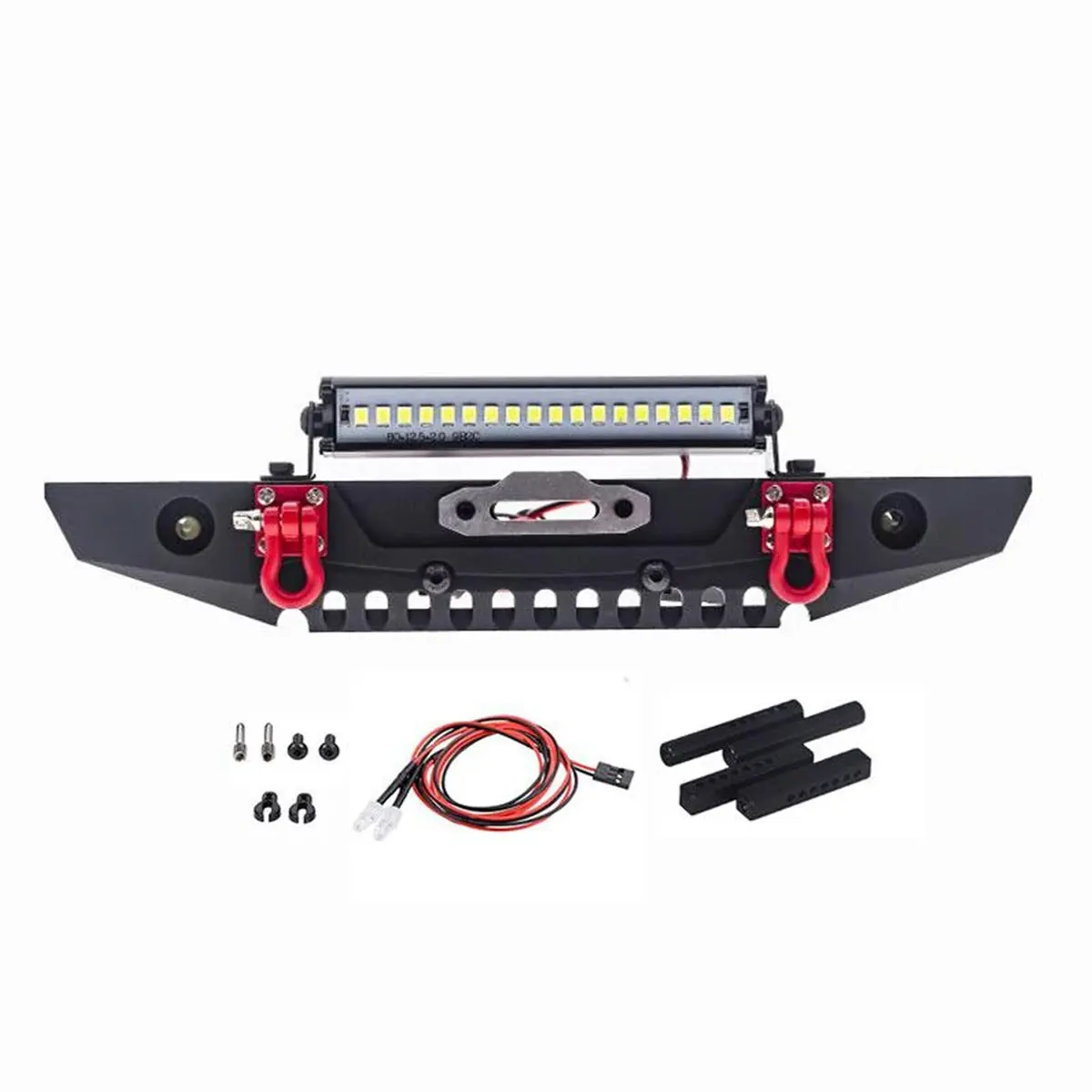 2 Ganci In Metallo Nero Per Verricello – Ricambi Per Auto RC Crawler SCX10, TRX4, D90 (1/10)