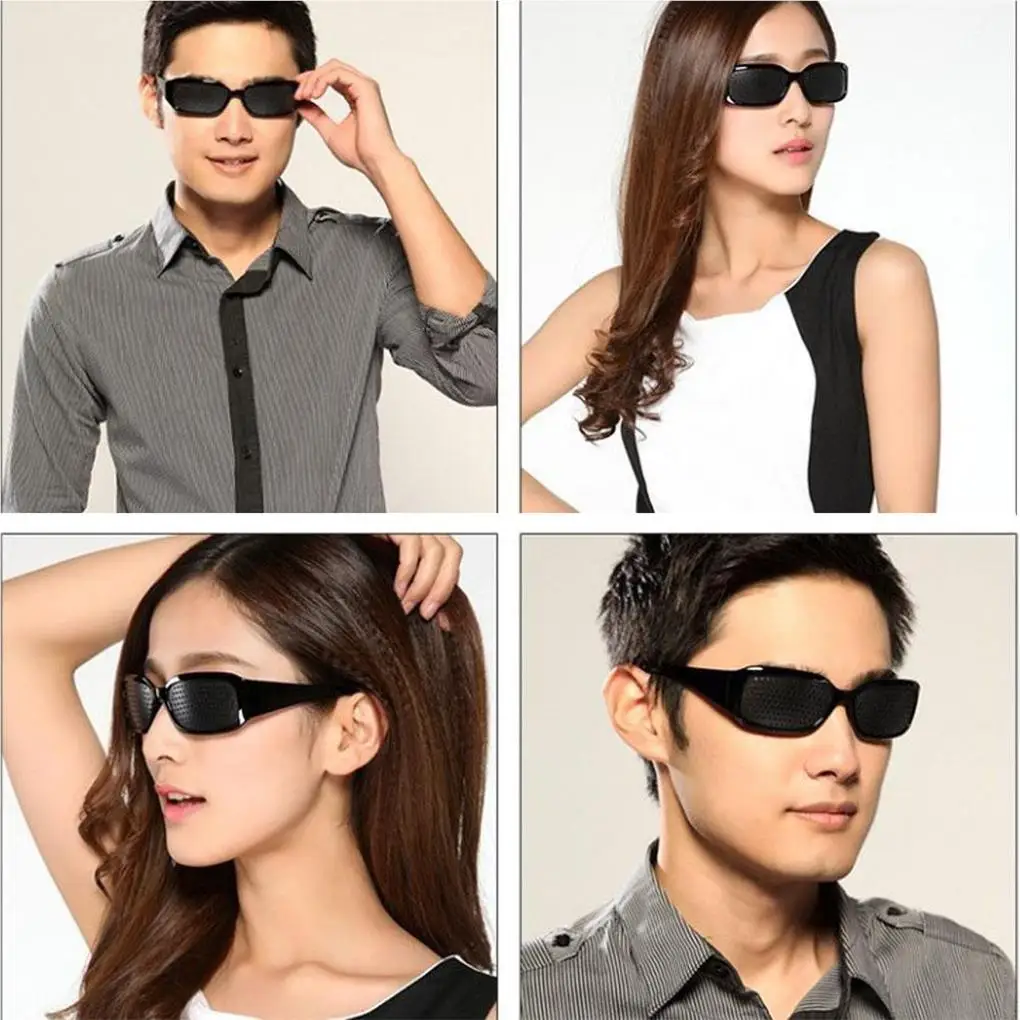 Pinhole Glasses Small Holes Anti-fatigue Porous Eyeglasses Convenient Shock Resistant Eyewear Eye Training Exercise