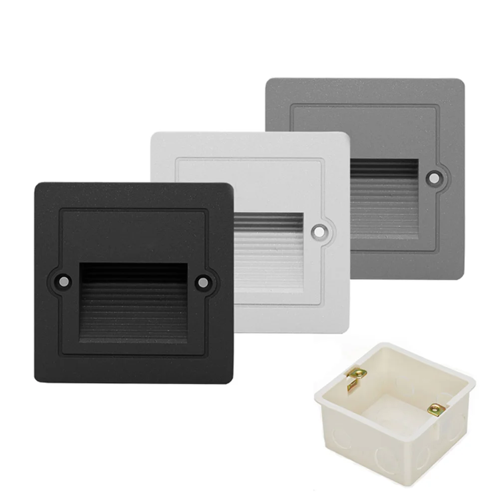 Outdoor Led Stair Step Light 3W Waterproof Recessed Wall Corner Lamp For Home Landscape Pathway Stairway Garden Yard Footlight led wall lamp,wall light