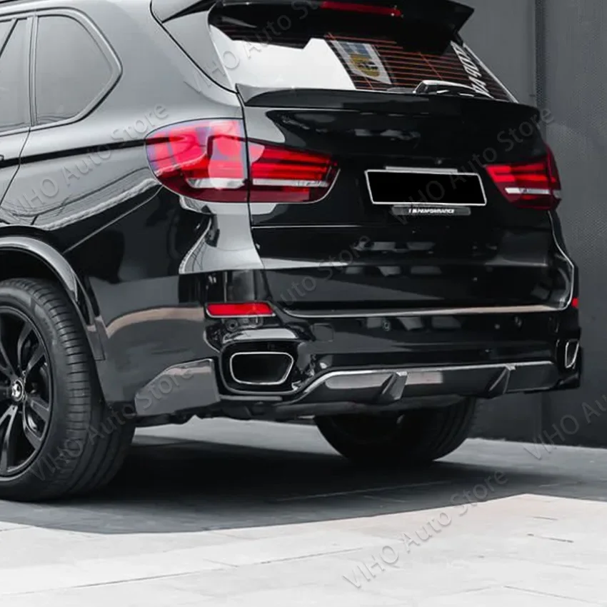 자동차 리어 범퍼 디퓨저 립 탄소 섬유 룩 MP 스타일 스포일러 스플리터 플레이트, BMW X5 F15 M 스포츠 2014 2015 2016 2017 2018