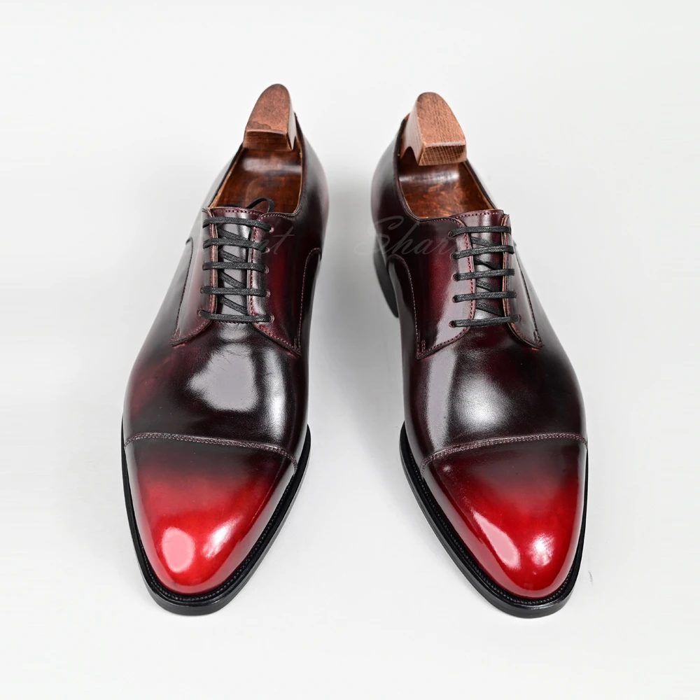 

Туфли дерби мужские кожаные, модная обувь ручной работы для банкетов, свадьбы, весна лето осень зима