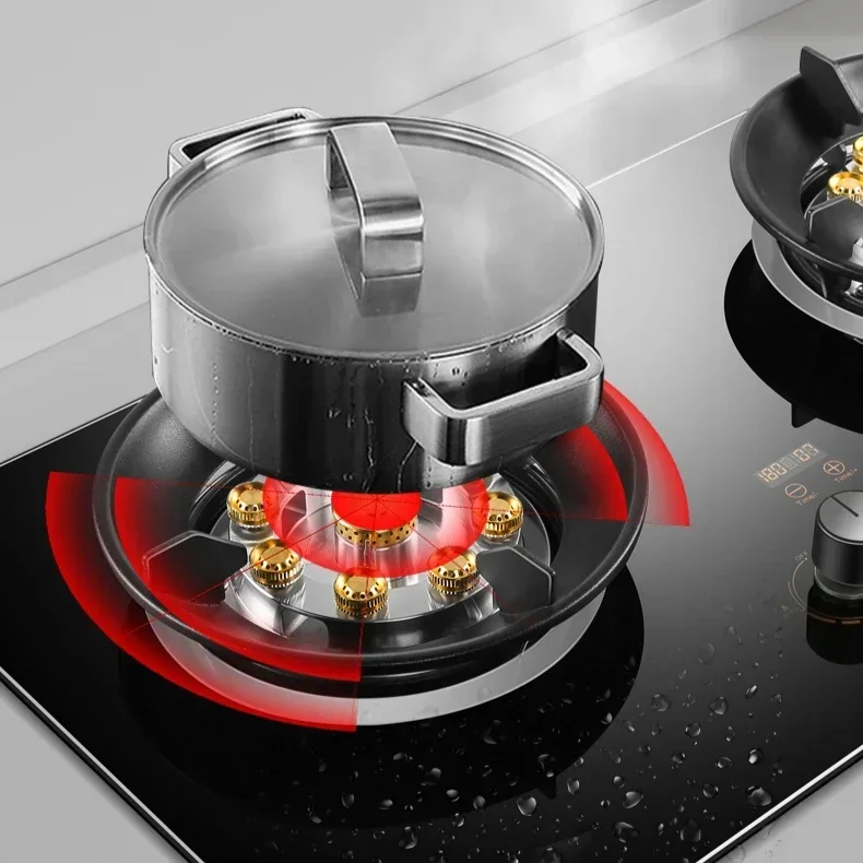 Built-in gas stove. Double stove. Household. Liquefied gas/desktop/natural gas. Fierce fire. Energy saving. Cooktop 3