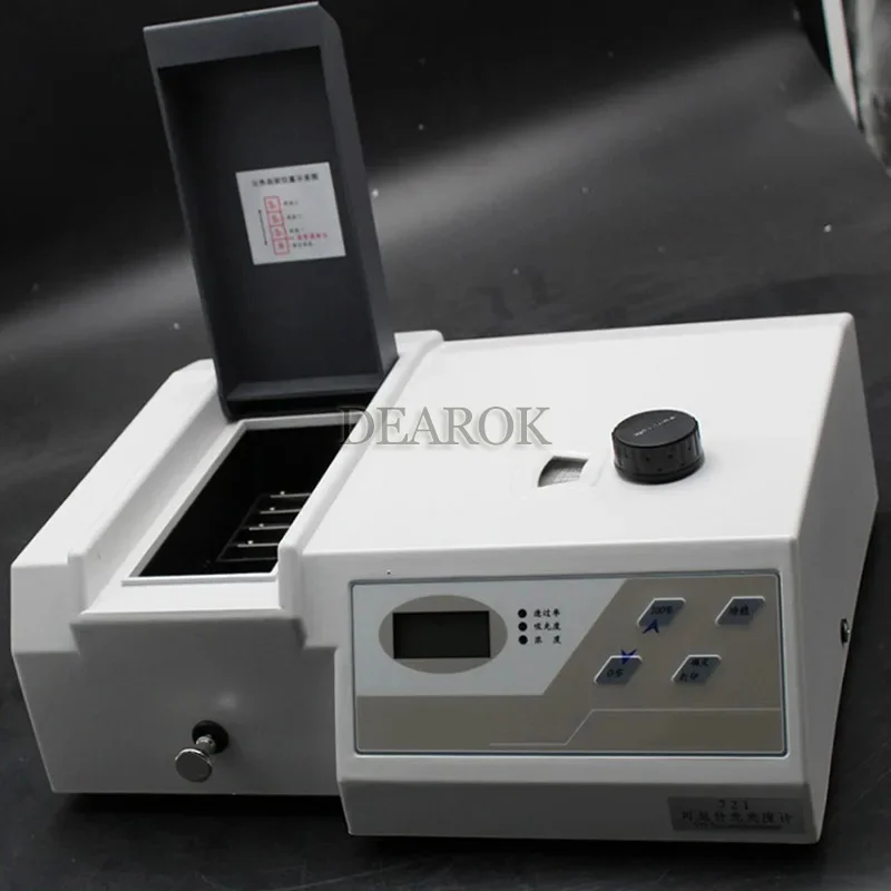 721 Visible Spectrophotometer Wavelength Range 350-1020nm UV Tester Spectrometer Bandwidth 6nm High Precision Light Meter