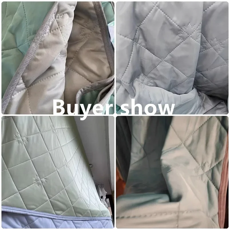 Description Picture 2 of itemIce Cooling Blankets Breathable Smooth Air Condition Comforter Lightweight Summer Quilt with Double Side Cold Cooling Fabric