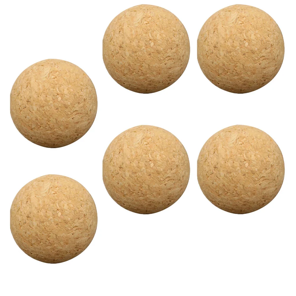 6Pcs Professional Foosball Balls Lightweight Compact Table Soccer Accessory Wear Resistant Cork Balls Replaceable Sports
