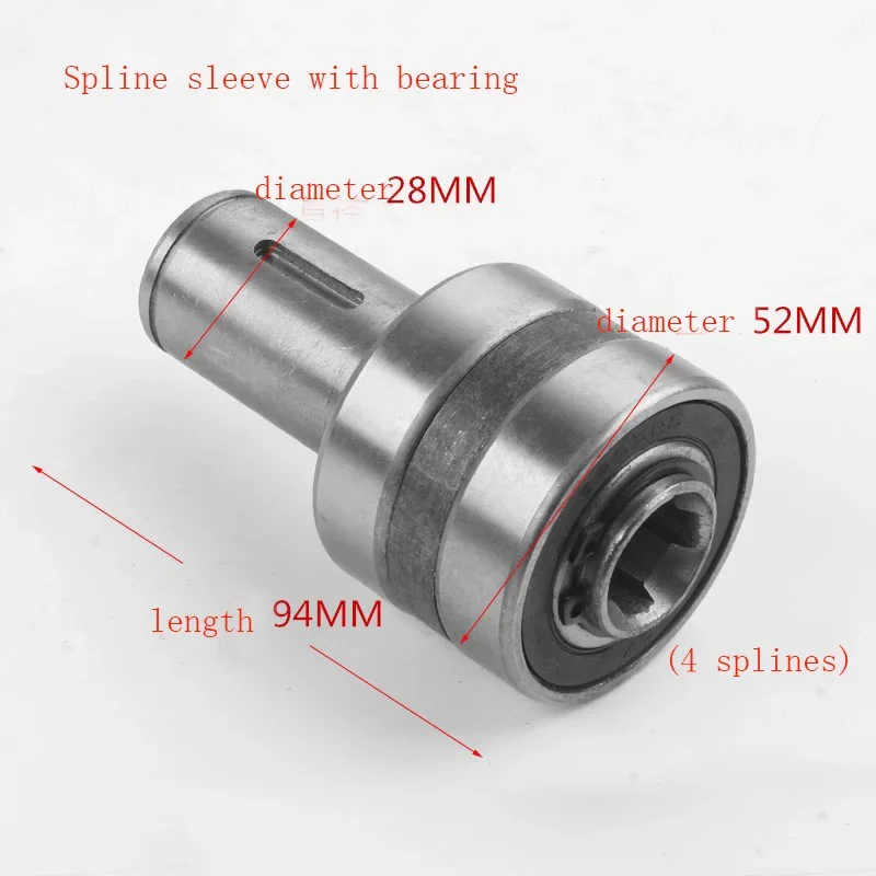 ZQ4120 Bench Drill Parts Main Shaft Drive Shaft Spline Sleeve Gear Pulley Drilling Machine Accessories
