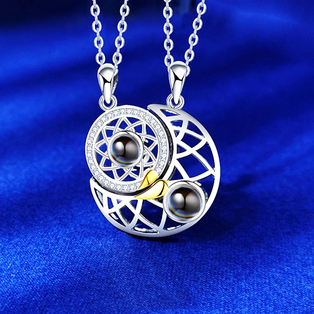 Magnetic Necklace Sun and Moon for Her/Him