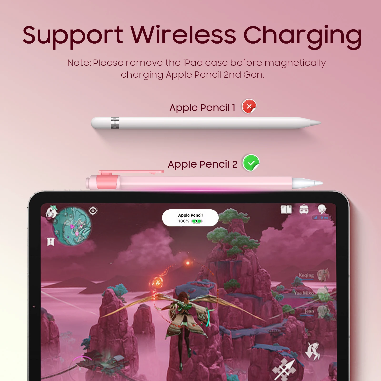 Tpe Rubber Case Capa Protetora para Apple Pencil Tablet de 2ª Geração Stylus de Toque Portátil Pen Pouch - Imagem 4