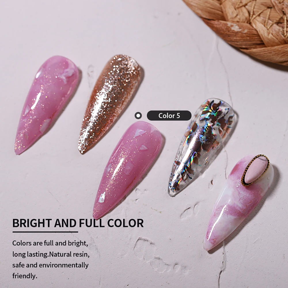 Vendeeni 9 색 반짝이 젤 네일 폴리시 네일 아트 디자인을위한 샤이니 핑크 젤 바니시 세미 퍼머넌트 UV LED 젤 래커 끄기