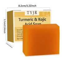 Savon à l'acide au citron et au curcuma – Nettoyage et hydratant en profondeur, contient une vitamine E et une huile d'olive, fait main pour les cheveux, le visage et le corps, adapté à tous les types de peau, savon au citron et au curcuma 3