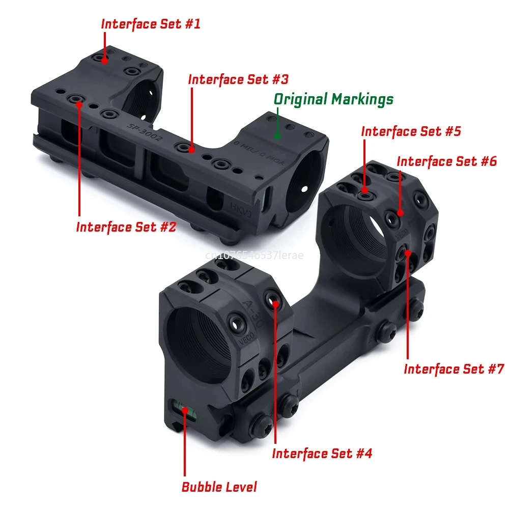 SP-3002 SP-4002 Solid Mount 30/34mm 0MIL 0MOA 1.50/1.93 inch Height Scope Mount Surfaces Scope Accessories
