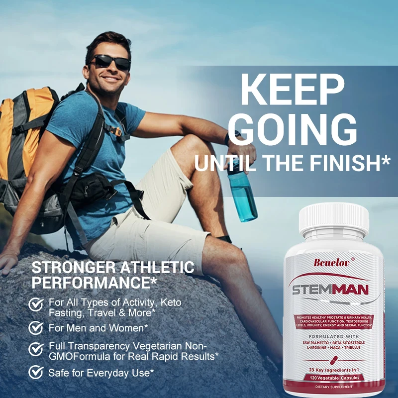 Multivitamin for Men Promotes Healthy Urinary System Natural Endurance, Mood, Energy and Blood Flow Support Dietary Supplement