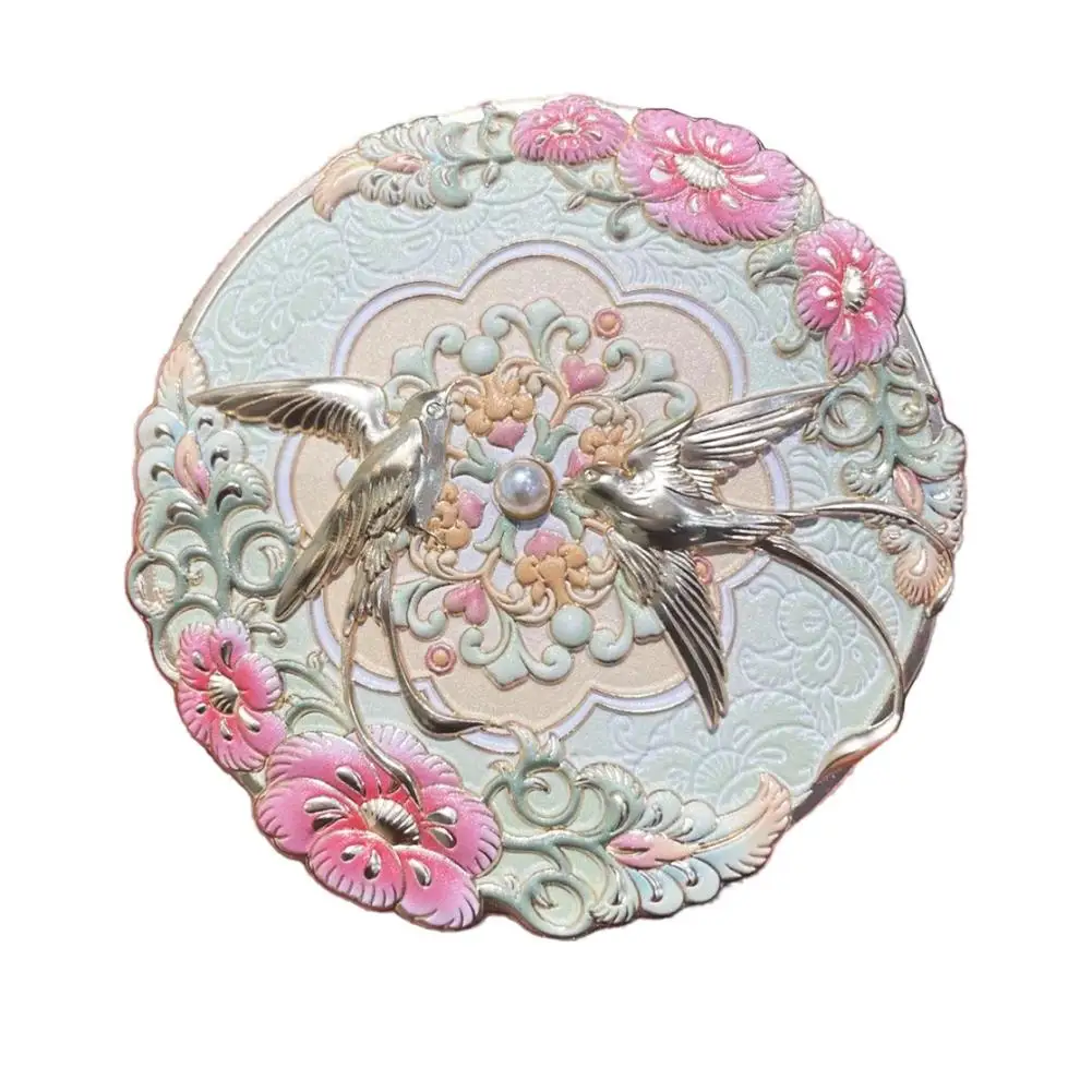 라이트 럭셔리 고급스러운 느낌의 소형 거울 가정용 고가치 화장 거울 데스크탑 조절 가능 장식품