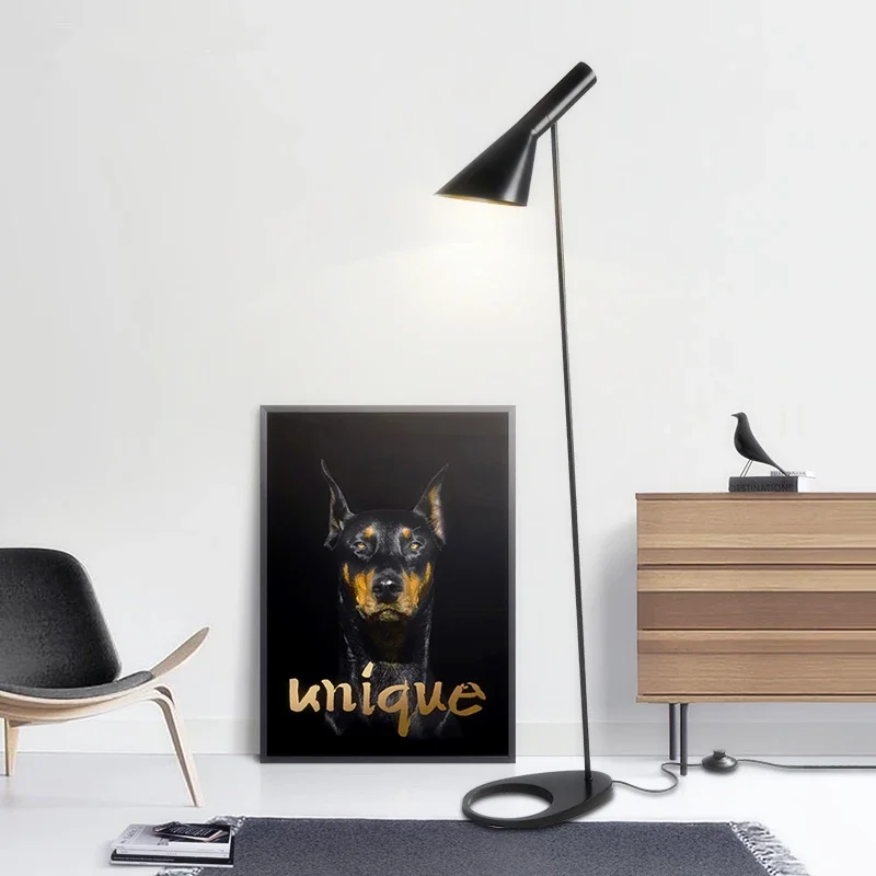 

Designer Floor Lamp Simple Black Corner Standing Light for Living Room Bedroom Study Room Decor Table Lamp White Floor Lights