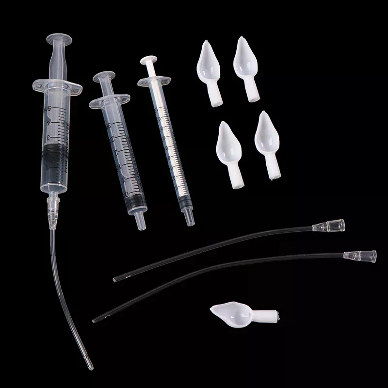 9/10Pcs Parrot Bird Feeding Dropper Hose Small Pet Feeder Needle Tube Liquid Injection Hose Spoon Kits