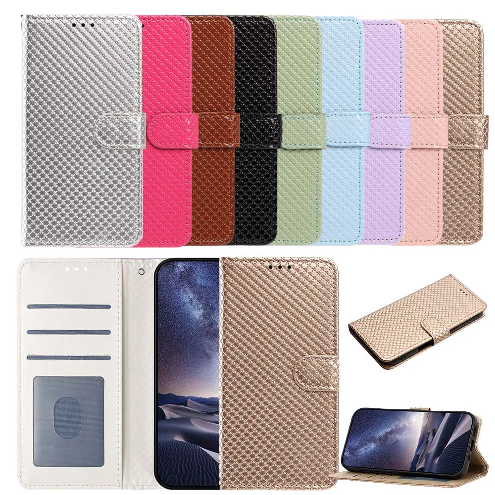 Luxury Leather Wallet Flip Case with Back Cover