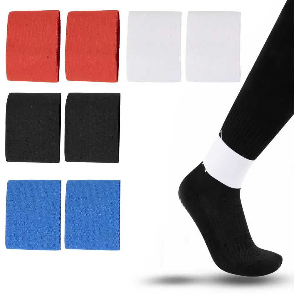 Shin Guard Strap Pressure Straps Self-adjustable Silicone Soccer Football Sports Training Gear