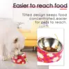 Superdesign Anti-Backflow Device 15 ° Tilted Bowl, Suitable for Cats and Dogs - Non-Slip, Anti-Spill Pet Feeder, Anti-Spill Design, 15 ° Slope Allows Easy Access to Food Bowl, Durable Plastic/Bamboo/Structure, 0.5 Cup Capacity, Blue - Suitable for Small Dogs and Elderly Pets 3