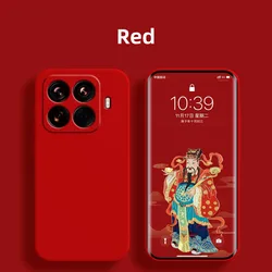 Original Liquid Silicone TPU Soft Phone Bumper Case in Classic Design for Xiaomi 17T (Red)