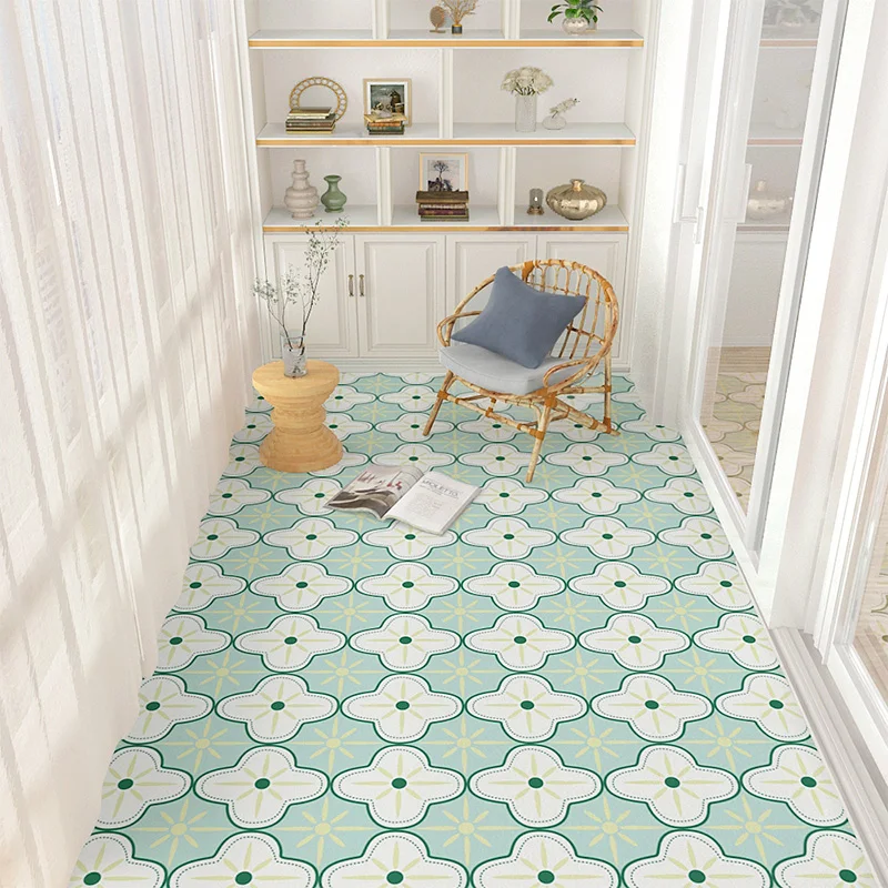 

Modern Minimalist Living Room Carpet Anti Fouling Oil Proof Kitchen Floor Mat Home Pvc Leather Carpets Non Slip Large Area Rug