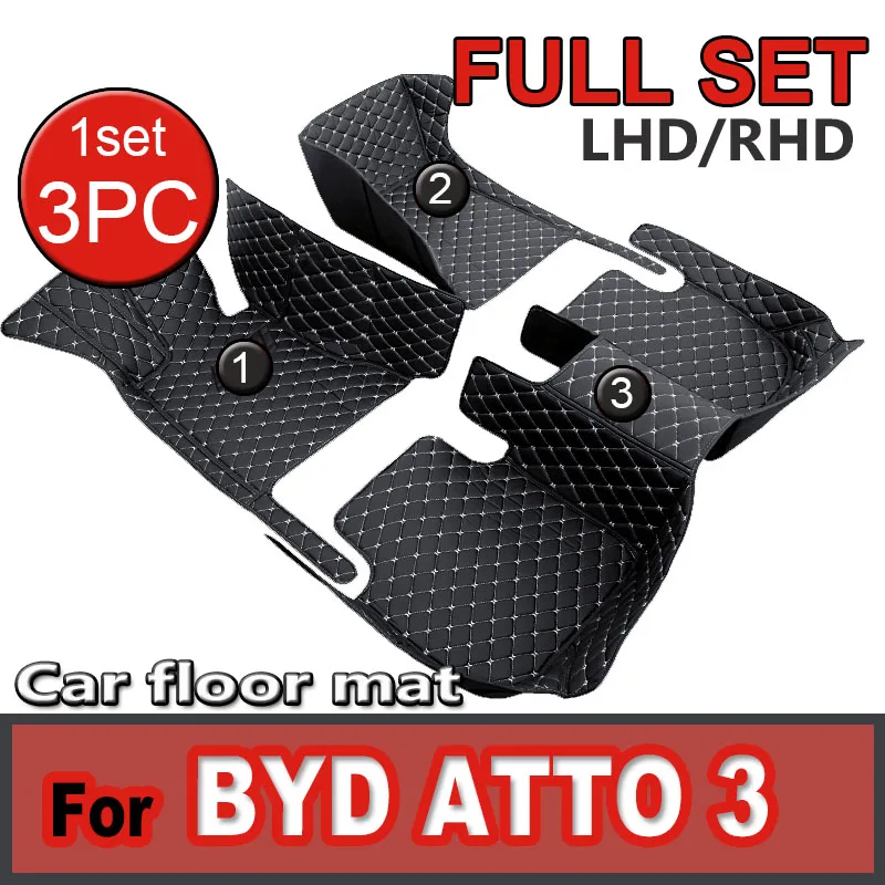 Car Floor Mats For BYD ATTO 3 2022 Custom Auto Foot Pads Automobile Carpet Cover Interior Accessories