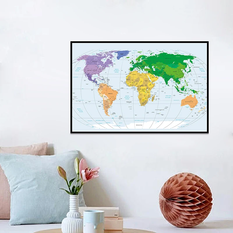 Рисунок 5 - 59*42 см мировая политическая карта