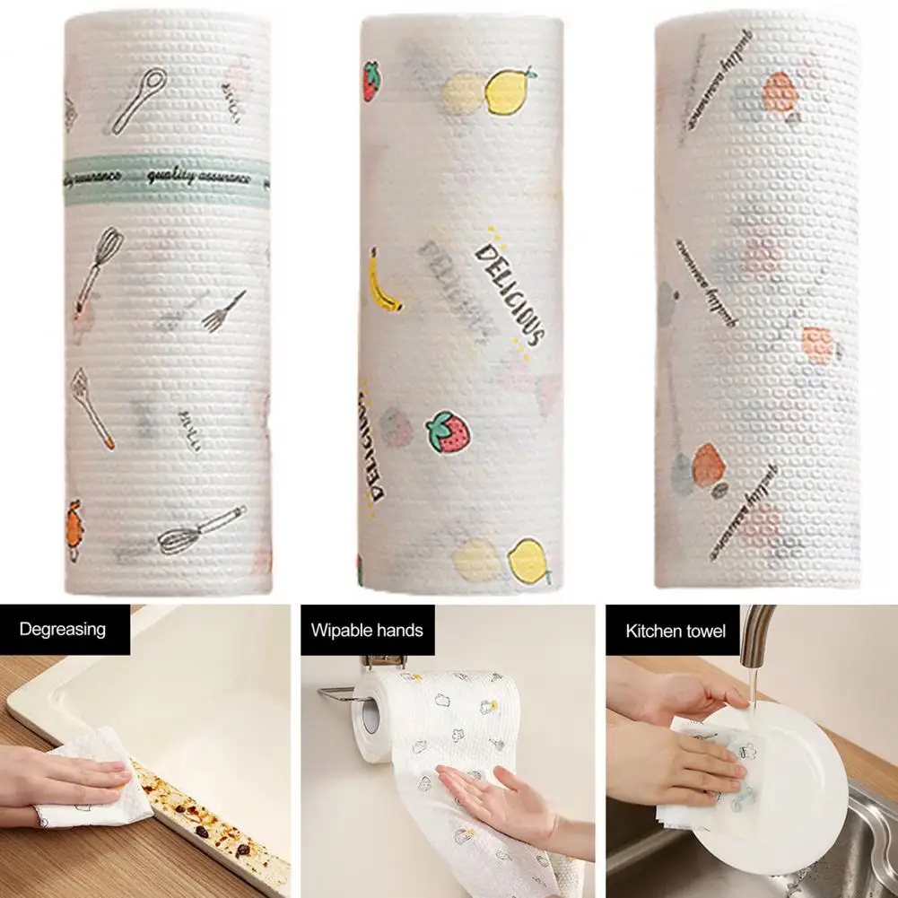 Food Grade Kitchen Paper Towel Roll Dual Use Dishwashing Cloth