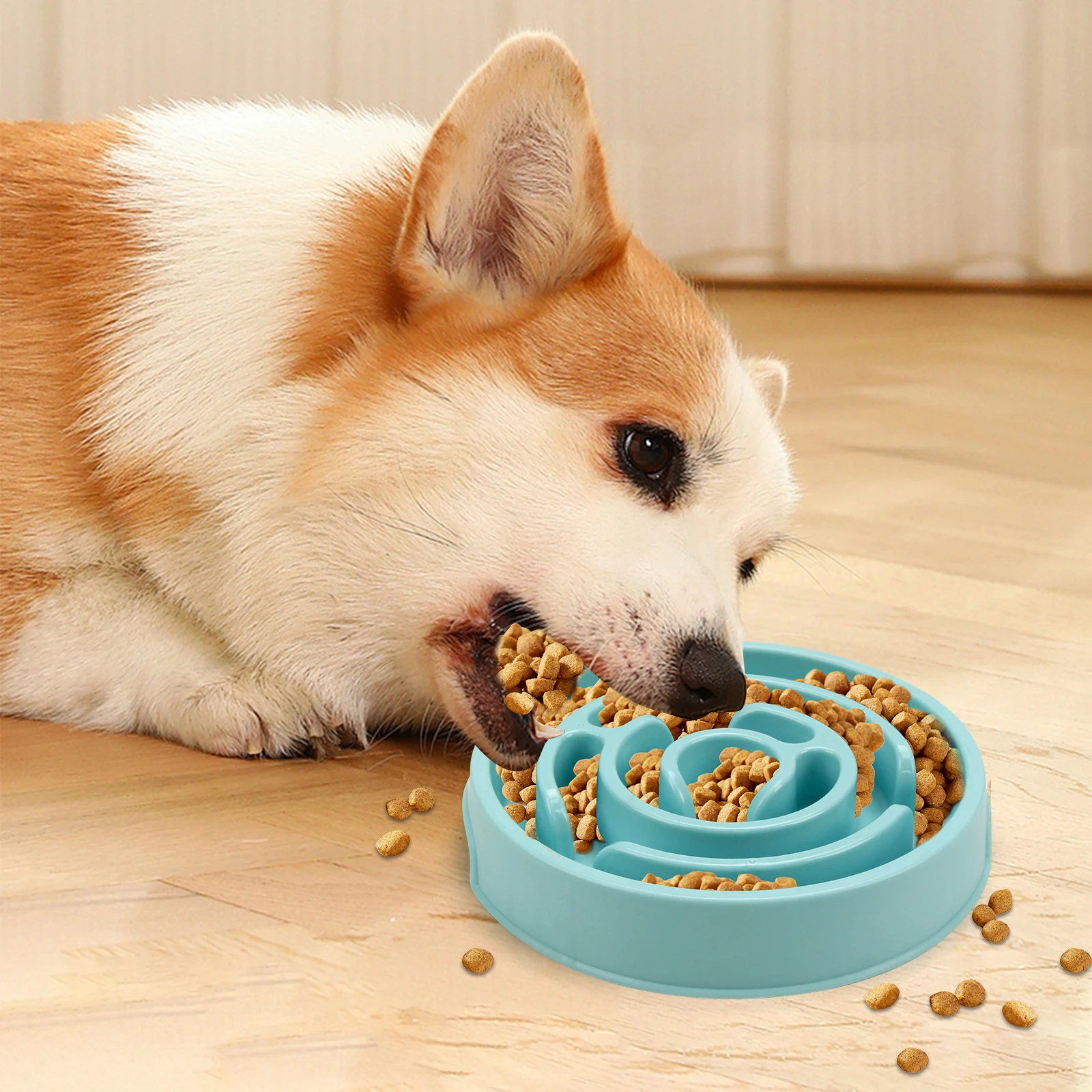 Pet Dog Slow Feeder Bowl Fun Non Slip Anti-Gulping Slower Food Feeding Dishes Eco Dog Bowl for Small Medium Large Dogs Puppy 6