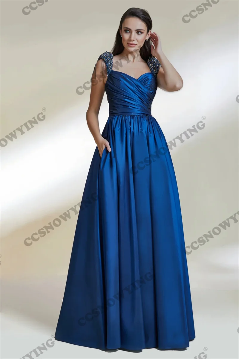 

Lace-up Back Appliques Sweetheart Muslim Evening Dresses Formal Party Gown Hijab Women Arabic Kaftan Robe De Soiree