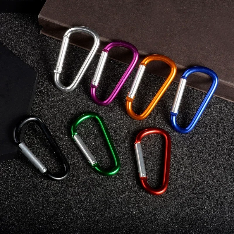 1pcs-Colorful-Carabiner-Keychain-Alluminum-D-ring-Buckle-Spring ...