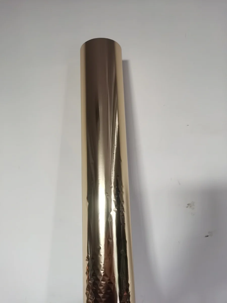 핫 스탬핑 호일 라이트 골드 색상 107 종이 및 플라스틱에 핫 프레스 64cm x120m