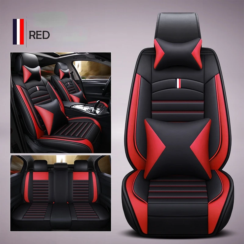 Car Seat Covers Premium Leather Cushion Protector Covers Universal Fit