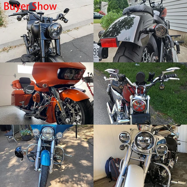 Pour Harley Sportster XL 1200 883 Chrome Guidon LED Clignotants Clignotant Lumière - Auto